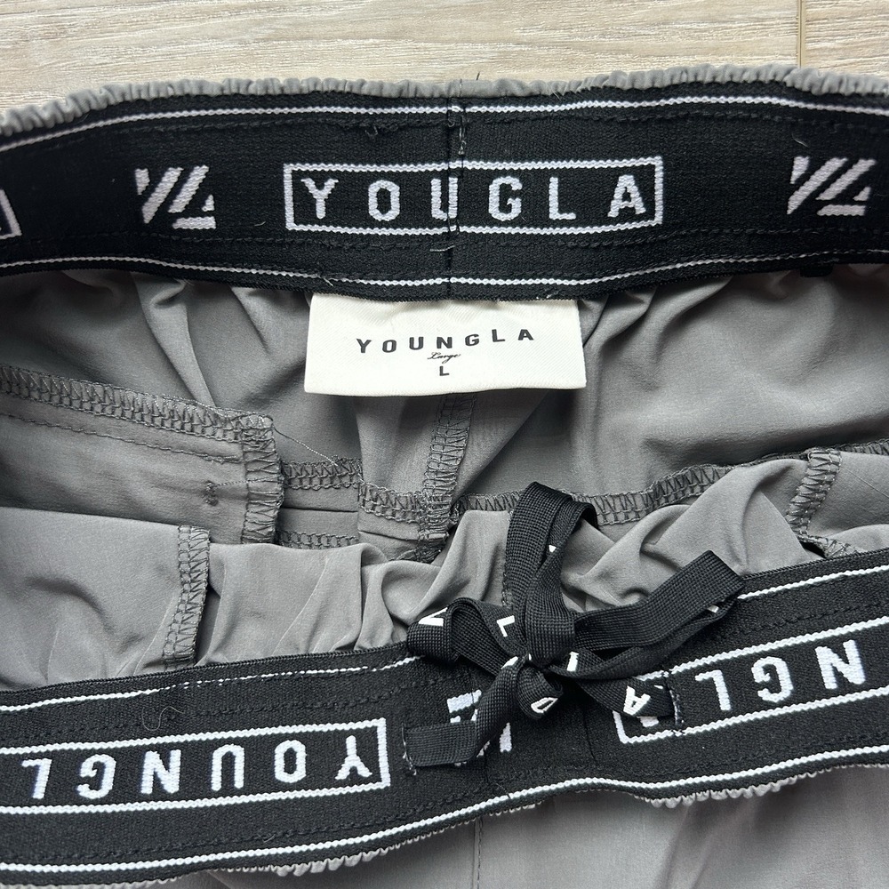 YoungLA Sprint Shorts Mens L Black Gray 4.5" Performance Bodybuilding Lot Of 2 - Picture 7 of 14